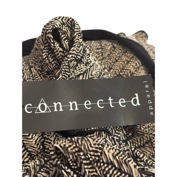 Connected Apparel dress, black/tan, NWT, classic, feminine, elegant, travel - Picture 8 of 9